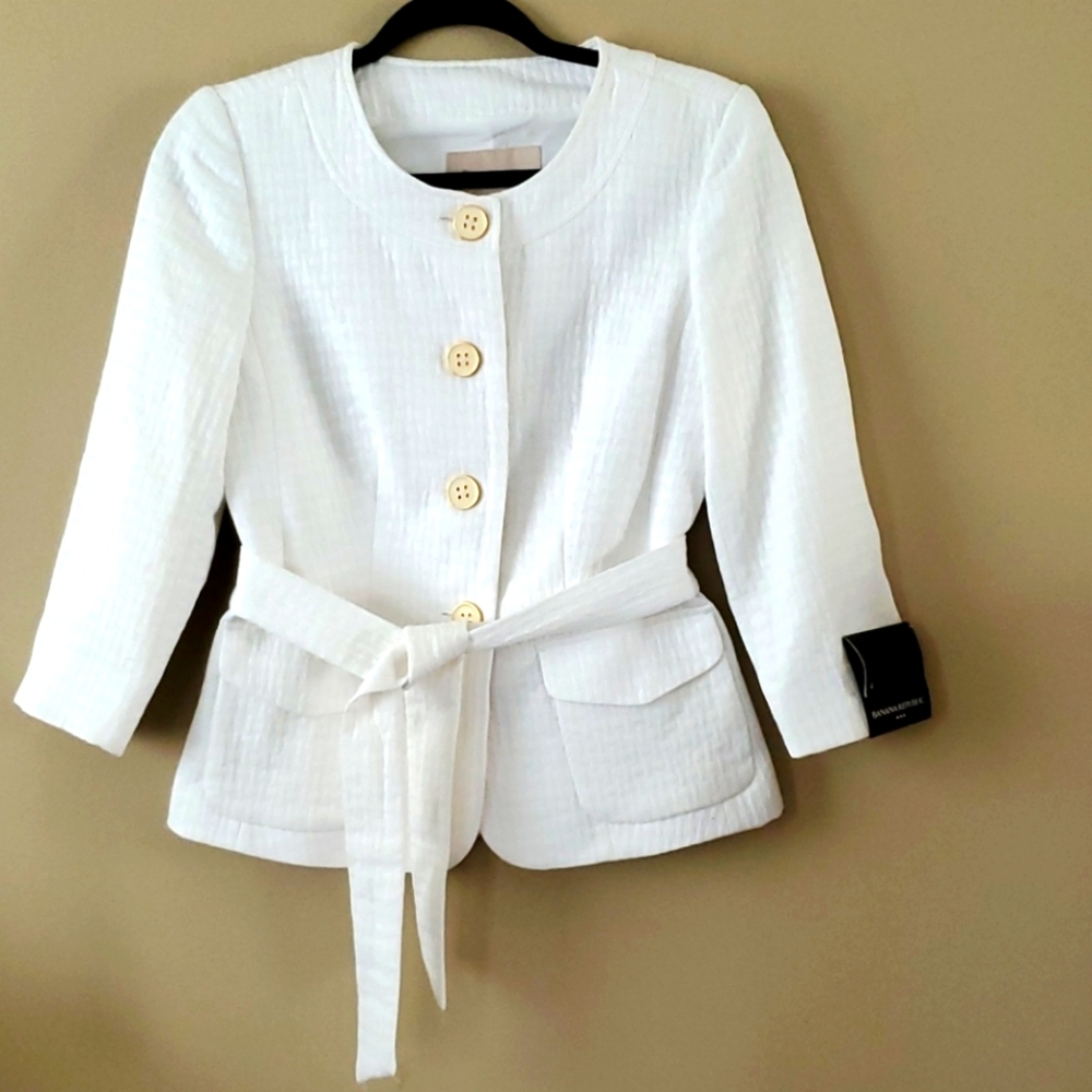 Banana Republic White Jacket Size 4 NWT'S